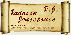 Radašin Janjetović vizit kartica